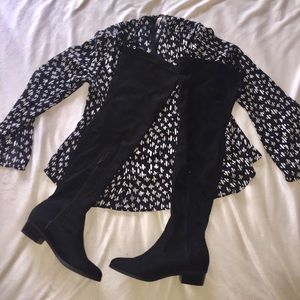 NEW! Thigh high black boots.